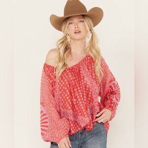 Free people Elena printed top